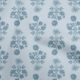 thumbnail image 1 of oneOone Cotton Poplin Turquoise Blue Fabric Watercolor Floral Craft Projects Decor Fabric Printed By The Yard 56 Inch Wide, 1 of 4