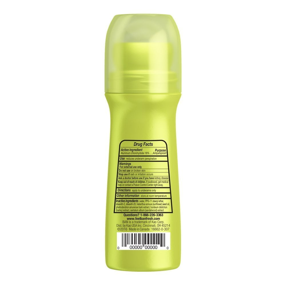 3 Pack - Ban Roll-On Antiperspirant Deodorant, Unscented 3.5 oz