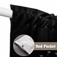 thumbnail image 4 of White Dandelion Swag Valances for Windows, Kitchen Curtains 36 Inch Length 2 Panels Set, Spring Flowers Botanical Vintage Black Short Curtains for Small Windows Rod Pocket Cafe Curtains 28"x36", 4 of 8
