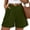 Army Green women plus size shorts with pockets a1, variant on Cagogo Women Plus Size High Waisted Shorts with Pockets Button Casual Solid Regular Fit Travel Trousers Summer Loose Beach Lounge Wear, Army Green 2XL
