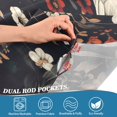 thumbnail image 5 of Yayeee Kitchen Curtains Tier Set of 2 Light Filtering 57"x36" Over Sink Window Panels, Black Floral Pattern, 5 of 7