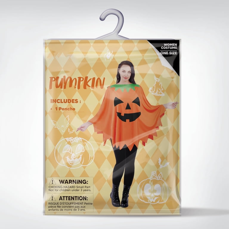 Joyfy Women Pumpkin Poncho Costume Adult, Pumpkin Costume Halloween Costumes  for Women Fancy Dress Cosplay - Walmart.com