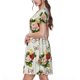 thumbnail image 2 of Easygdp Vintage Bike Flower Butterfly para Vestido Transpirable de Mujer, Vestido Suelto de Manga Corta con Pliegues y Bolsillos para el Verano, 2 of 5