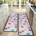 thumbnail image 4 of Kitchen Rugs Sets Of 2,Multi Color Moroccan Checkered Pattern Anti Fatigue Kitchen Mat Rugs Non Slip Washable,Decorative Kitchen Floor Mats for Kitchen,Sink,Laundry,17"x47"+17"x47", 4 of 5