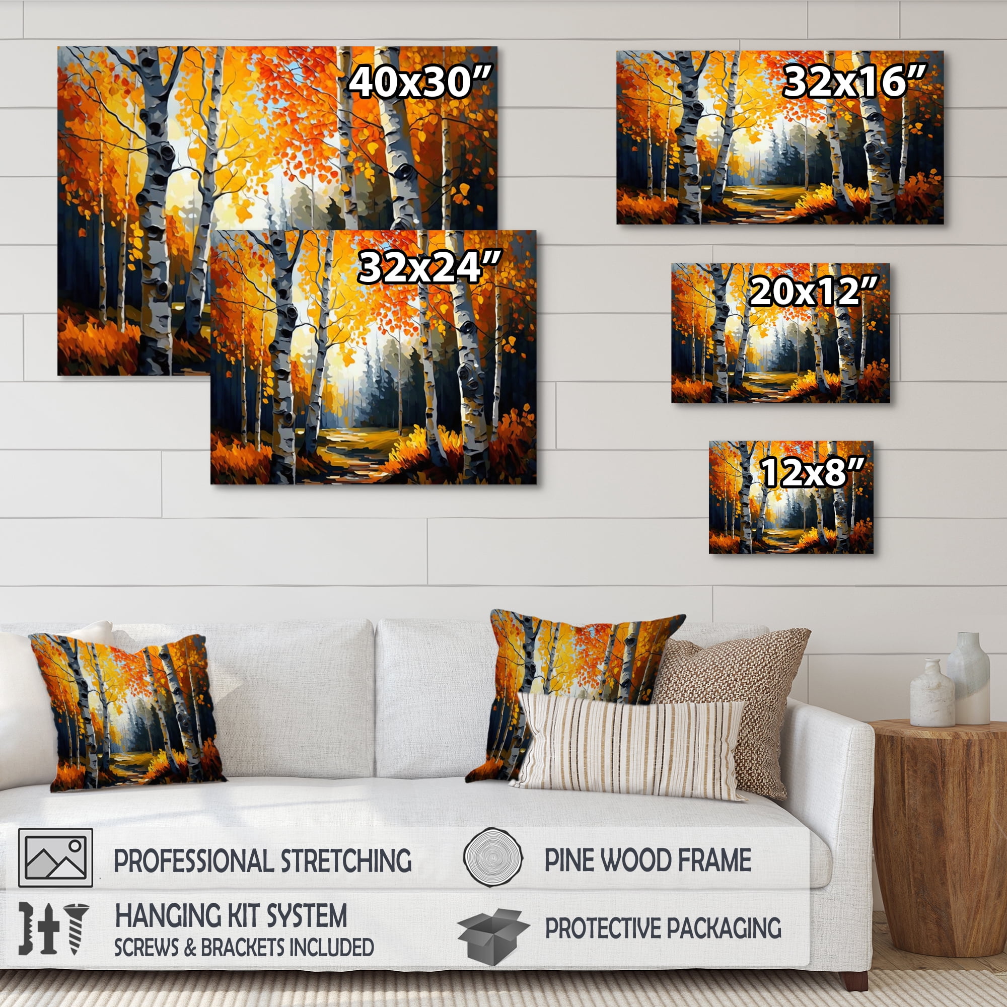 Designart Path Into The Forest IV Canvas Wall Art