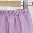 thumbnail image 5 of Faraee Toddler Baby Girl Clothes Summer Outfits Short Sleeve Polo Shirt Casual Shorts Set 2 Piece Little Kids Solid Outfit Purple 3-4 Years, 5 of 6