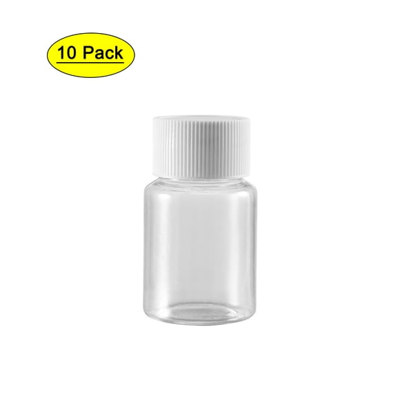 Unique Bargains Plastic Lab Chemical Reagent Bottle 30ml/1oz Wide Mouth Sample Sealing Liquid Storage Container 10 pcs