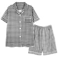 thumbnail image 5 of UANWENN Ensemble de Pyjama d'Été pour Femme à Manches Courtes avec Col, Robe de Plage, par-Dessus de Maillot, par-Dessus de Maillot, Shorts de Compression pour la Natation, par-Dessus de Maillot, Aguichant, Vêtements de Natation pour Femmes, 5 of 5