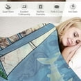 thumbnail image 3 of JRXY in the Dark Blanket, Soft Plush Kid's Throw Blanket, Sea Creatures, Sea Animals, Crab, Shark, Fish, Fun Gifts, Birthday Present, Room Decor, All Season Blanket White, 3 of 6