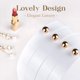 thumbnail image 4 of Soporte de joyería plegable, joyero con espejo, regalos de alta capacidad y calidad (blanco) Feliz Sencillez, 4 of 5