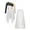White, variant on Girls Liturgical Worship Praise Dance Dress Metallic Color Block Overlays Tunics with Wide Leg Pants White 10