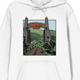 thumbnail image 7 of Jurassic Park Open Gate Long Sleeve White Adult Hooded Sweatshirt, 7 of 7