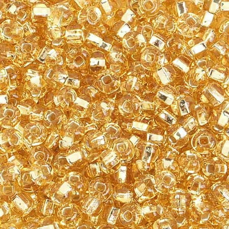 - 6/0 S/L Gold Glass Seed Beads 40 Grams