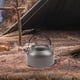 thumbnail image 1 of Hervidor de agua para acampar, tetera de café, tetera de 0,8 l, hervidor de agua silbante, hervidor de agua portátil, hervidor de agua para exteriores Mango negro DYNWAVEMX Hervidor de agua al aire libre, 1 of 8