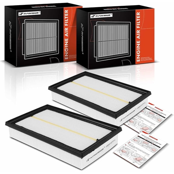 A-Premium Front 2-PC Engine Air Filter Compatible with Volkswagen Jetta 2019-2023, Golf 2019-2021, Golf SportWagen 2019, Taos 2022-2023, 1.4L 1.5L