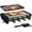 Cast AL grill plate & stone grill plate,black;, variant on Raclette Grill, Electric Party Griddle with Nonstick Grill and Crepe Plates, 8 Pans and Spatulas(Indoor), Stainless Steel
