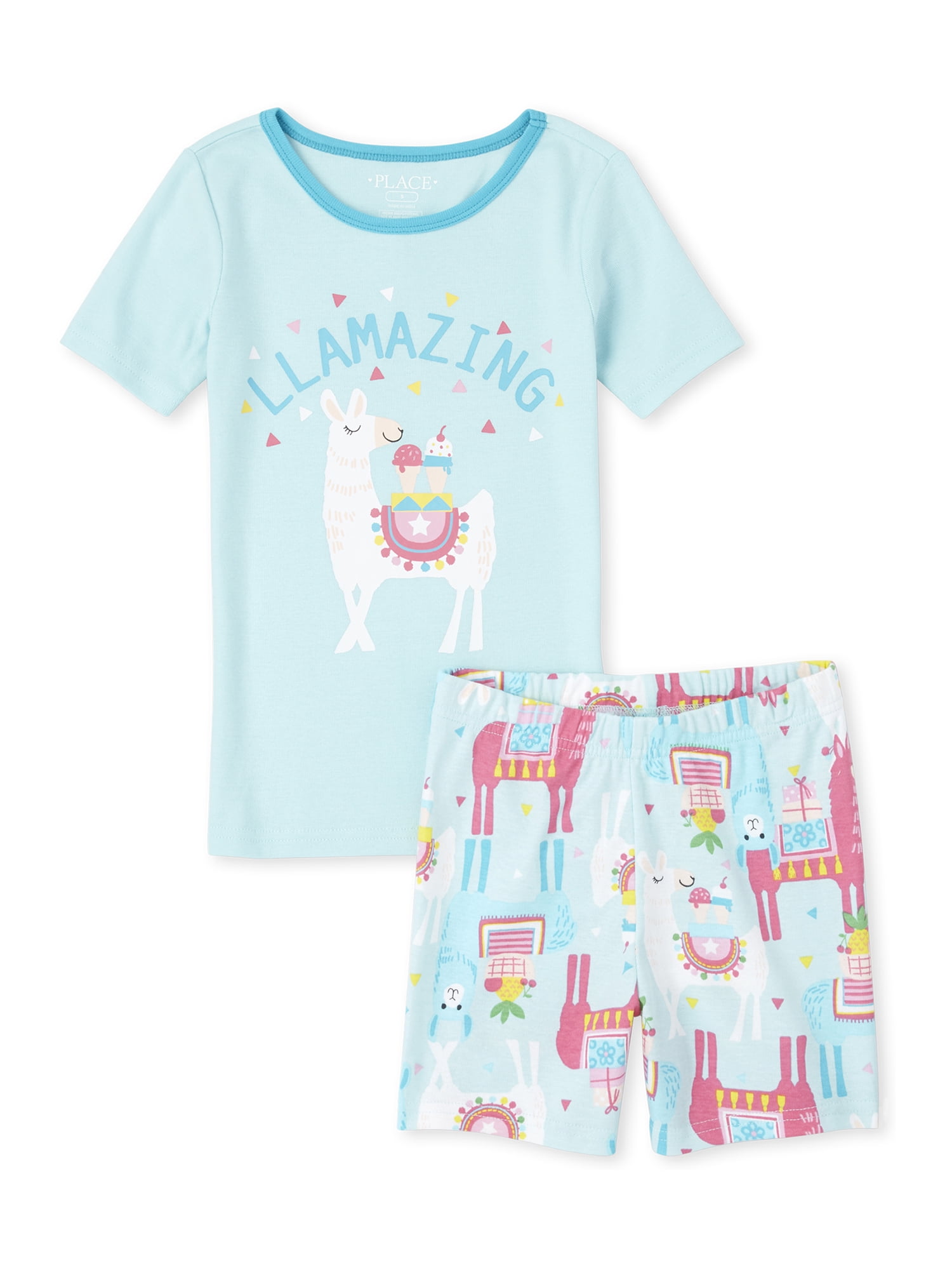 The Childrens Place Baby Girls Sleeve Pajama Short Set