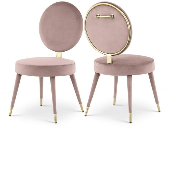 Meridian Furniture Brandy Pink Velvet Dining Chair