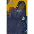 thumbnail image 2 of Paul Gauguin 11x14 Gold Ornate Wood Frame and Double Matted Museum Art Print Titled - Woman with Mango (1892), 2 of 4