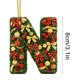 thumbnail image 2 of Adornos navideños artesanales decorativos para el árbol, monogramas decorativos acrílicos 2D con gorro de Papá Noel, 26 letras, adornos navideños colgantes para manualidades, decoración navideña para, 2 of 5