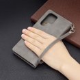 thumbnail image 6 of Wallet Case for Samsung S22 Ultra, Retro Solid Color Premium Leather Credit Card Holder Wallet RFID Blocking Case with Wrist Strap Stand Magnetic Flip Cover for Samsung Galaxy S22 Ultra, Gray, 6 of 9