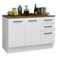 thumbnail image 2 of Madesa Home Bar Cabinet Storage with 2 Doors and 3 Drawers – Wooden Organization Unit for Kitchen, Dining Room, Ideal for Storing Glassware, Drinks, and Utensils – White, 2 of 7