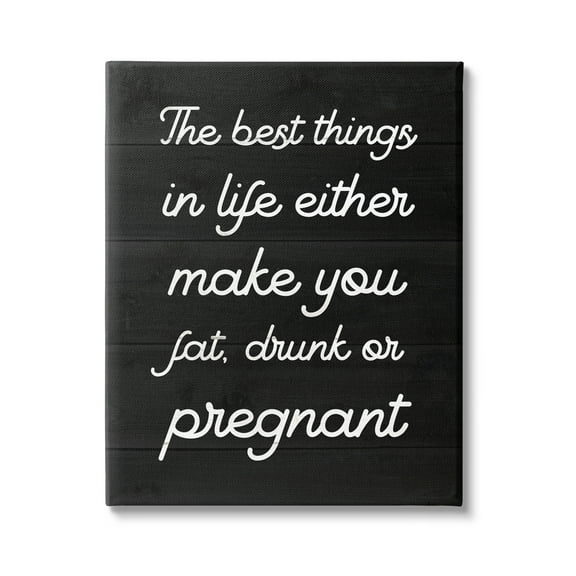 Stupell Industries Funny Best Things In Life Inspirational Painting Gallery Wrapped Canvas Art Print Wall Art, 16 x 20