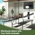 thumbnail image 5 of Topbuy Picnic Table Bench Set for 8 Person Outdoor Camping Table & 2 Benches with Metal Frame All-Weather Tabletop Black, 5 of 10