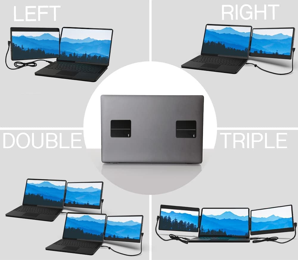 SideTrak Swivel Metal Plates for Laptop | Add On/Replacement Plates Only | Compatible with SideTrak Swivel Portable Monitors | Includes 2 Metal Plates (Black)