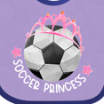 thumbnail image 4 of Inktastic Soccer Princess- Tiara Girls Baby Bib, 4 of 4