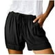 thumbnail image 2 of ICHUANYI Clearance Womens Comfy Drawstring Splice Casual Elastic Waist Pocketed Loose Shorts Pants(Black, M) Ichuanyi Ichuanyi, 2 of 8