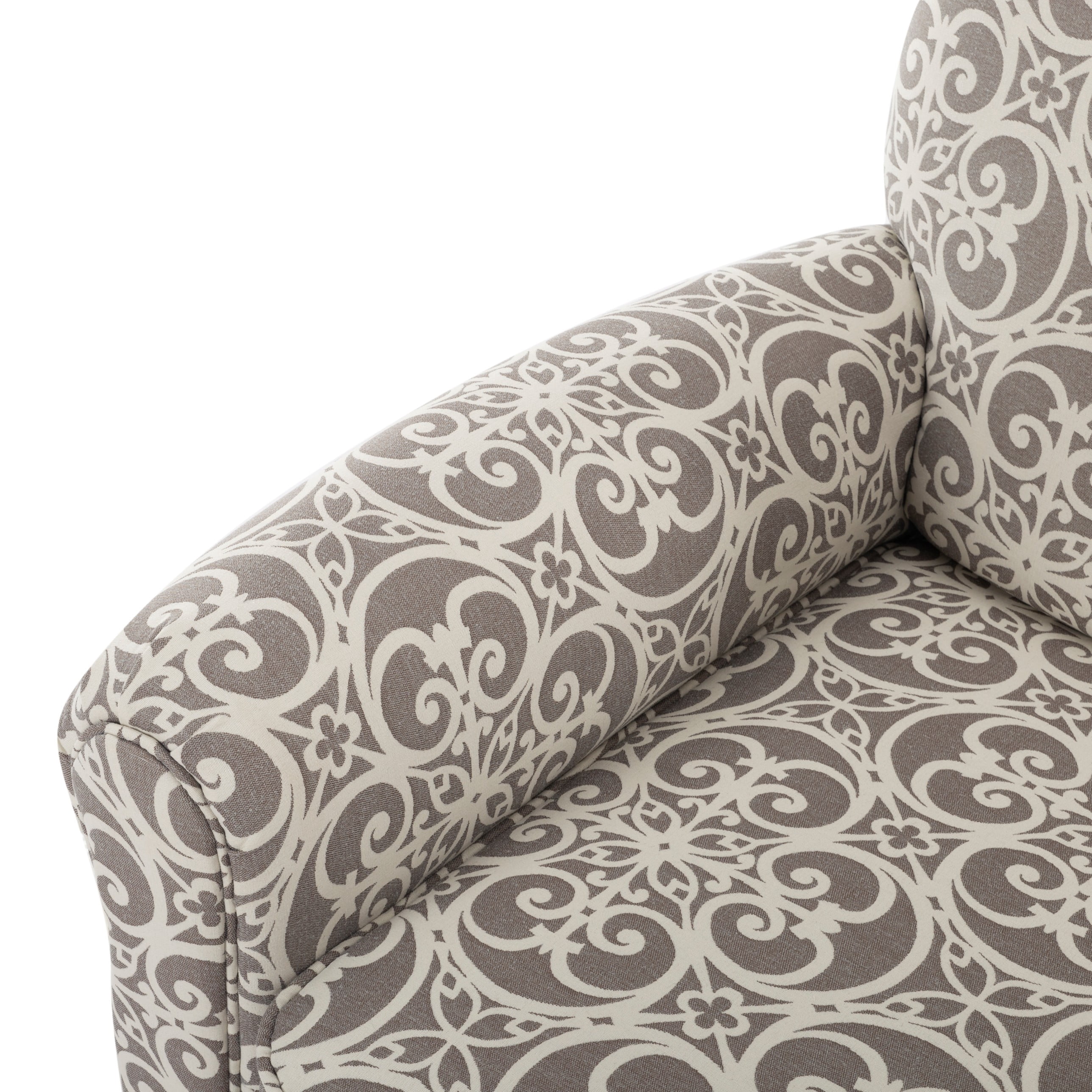 BSHTI Recliner Chair Upholstered Pushback Armchair Linen Fabric for Living Room Home Theater, Single Sofa with Rolled Arms, Adjustable Footrest, Grey