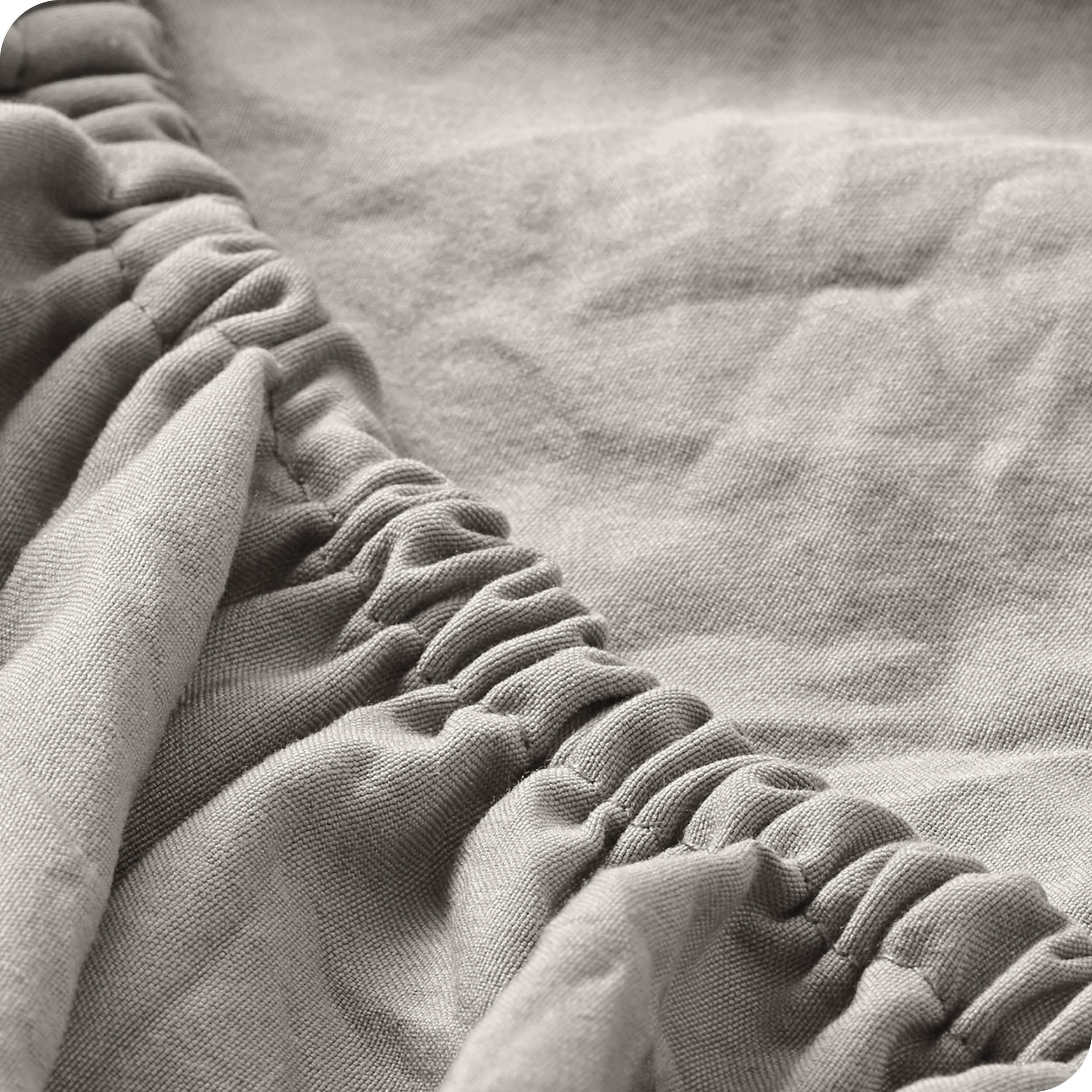 Bare Home Fog Sandwashed Microfiber Sheet Set, Wrinkle Resistant, Deep Pocket, King
