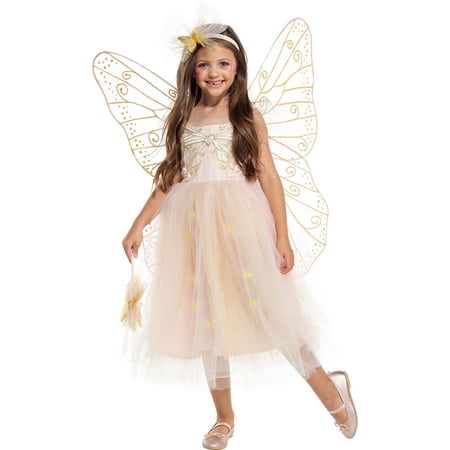 Jerry Leigh Light-Up Butterfly Fairy Halloween Costume for Girls, Includes Dress, Accessories and