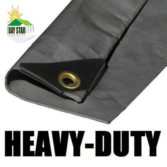 6'X12' Silver Tarp EXTRA Heavy Duty 12 mil 3 Ply Coated Reinforced Canopy 6 oz 3 Layer