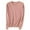 Pink, variant on ShomPort Womens Crew Neck Long Sleeve Sweater Fall Basic Comfy Knit Jumper Pullover Tops S-3X