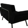 REALROOMS Euro Reclining Loveseat Futon, Black