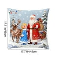 thumbnail image 2 of Christmas Pillow Covers - No Insert Included, Soft Fabric with Hidden Zipper - Festive Home Decor for Sofa, Bedroom, Living Room and Holiday Parties, 17.72*17.72in, A, 2 of 7