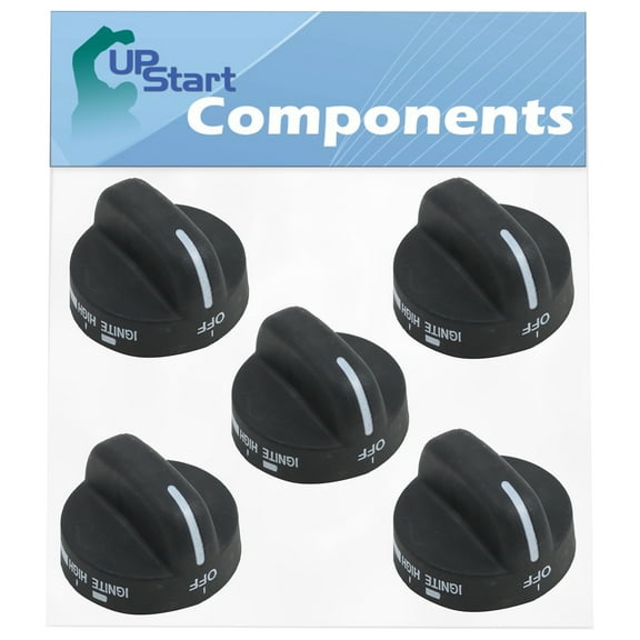 5 Pack 8273103 Range Burner Knob Replacement for Amana Agr5630bds1, Whirlpool Wp8273103, Whirlpool 8273103, Whirlpool Sf368leps0, Whirlpool Sf368leps1, Whirlpool Sf368lepb0, Whirlpool Sf368lepb1