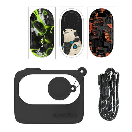 Image of Mojoyce 4pcs Protection Case Fall Prevention Safty Gear for Insta360 GO 3 (Black)