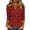 Z261 Red, variant on Womens 3/4 Sleeve Tops Floral Print Split Neck Pleated Tunic Blouse Summer Casual Boho Shirt Lightweight Breathable Work Office Pullover Top S