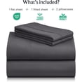 thumbnail image 7 of Luxclub King Cooling Sheets Microfiber Bed Sheet Set, Deep Pocket Soft Bedding Set, Gray, 4 Piece, 7 of 7
