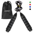 thumbnail image 1 of Lixada Durable Steel Wire Jump Rope with Adjustable Length, Non-Slip Foam Handles, and Weighted Inserts for Cardio and Strength Training, Includes Storage Bag in Black, 1 of 6