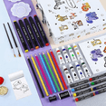thumbnail image 5 of Set De Arte Lab.G   Dibujo Colores Marcadores Lápices 50pcs BLANCO ANIMALES, 5 of 5