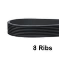 thumbnail image 3 of 386J8 PJ V-Ribbed Belt 8 Ribs 38.6" Length x 0.74" Width x 0.14" Height, EPDM Rubber Poly V Belt, 3 of 5