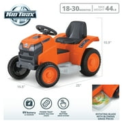 Mow & Go Lawn Mower Toy, 6-Volt Ride-On Toy by Kid Trax, ages 18 - 30 months, orange