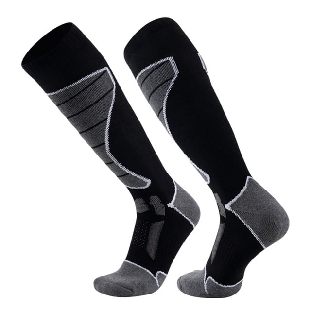 Calcetines Esquí Térmicos Invierno Gruesos Senderismo Hasta La Rodilla para Hombres Y Mujeres () Blanco