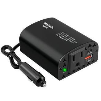 400W Car Power Inverter DC 12V to AC 110V with Car Cigarette Lighter Adapter  2 AC Outlets 4 USB For Laptop Charger
