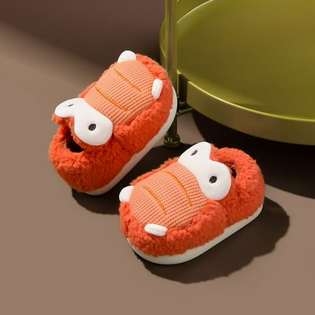 

Qazqa Girls Boys Home Slippers Warm Dinosaur House Slippers For Toddler And Lined Winter Indoor Shoes