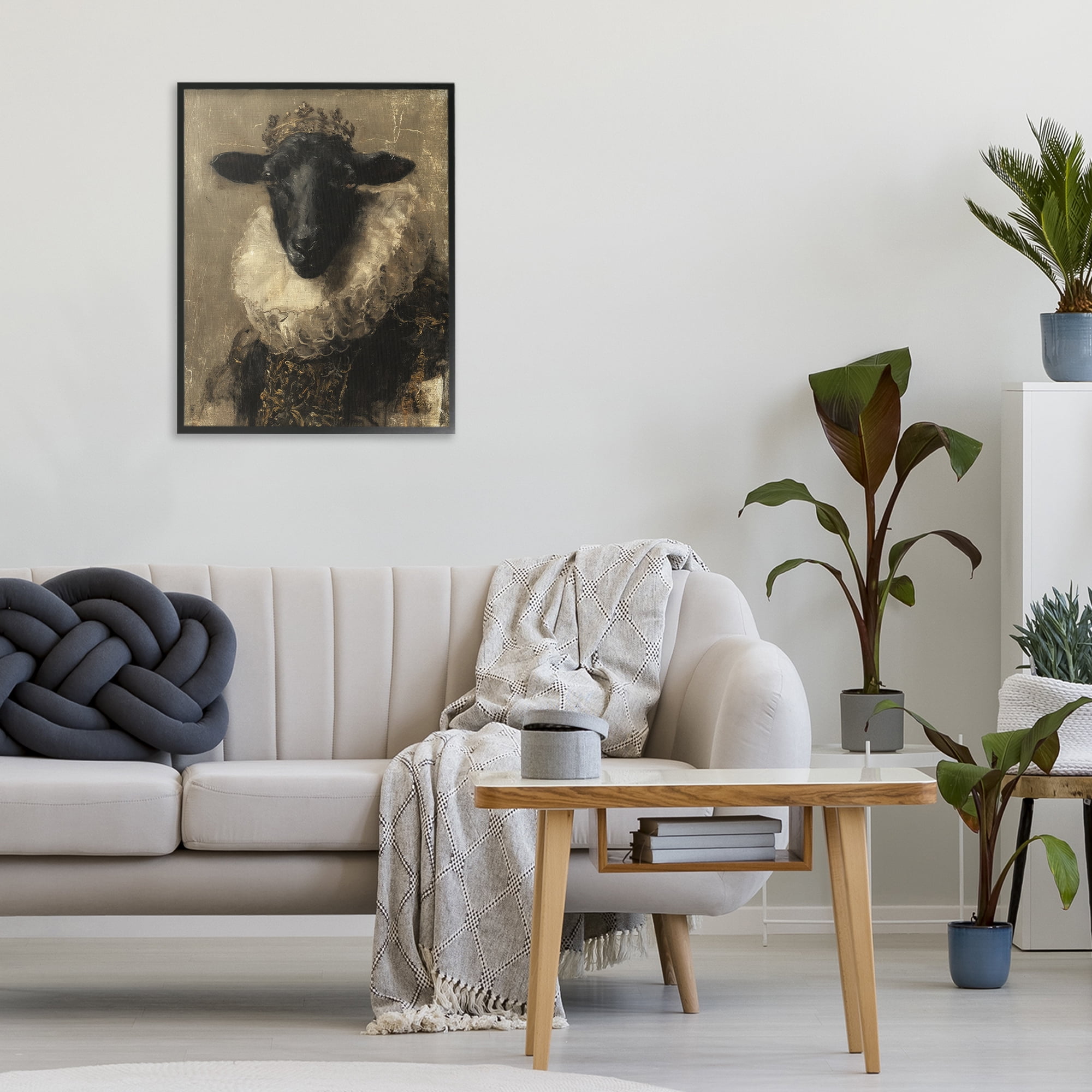 Stupell Industries Noble Ram Portrait Black Framed Giclee Art, design by Svetlana Aleynikova